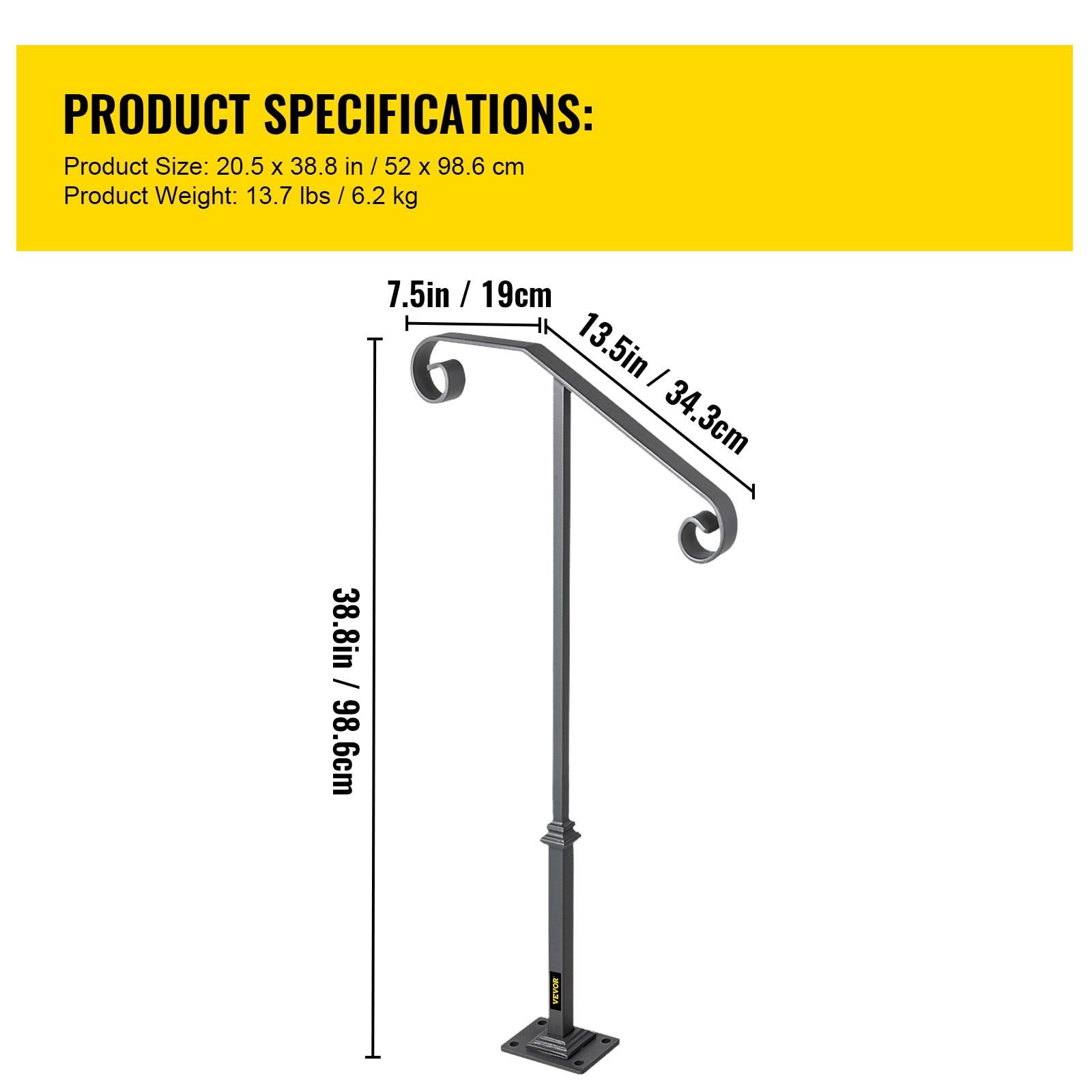 Wrought Iron Handrail For Outdoor Steps Grey Transitional Railing_voghion.com